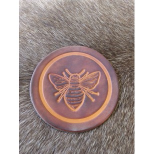 Leather Coaster Bee Pair Leather Coaster Bee Pair